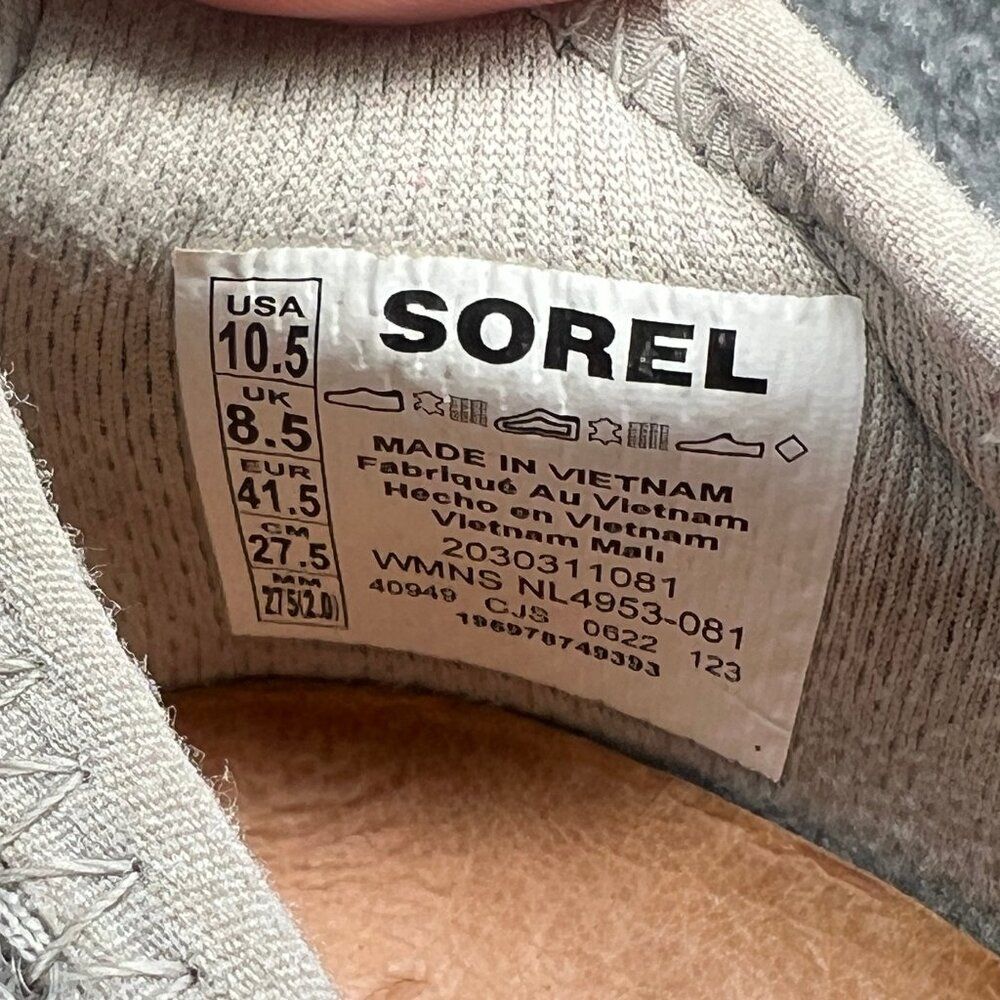 Sorel Knietic Impact II Sneakers Women's Size 10.5 Grey Athletic Lace Up Shoes - Picture 11 of 11